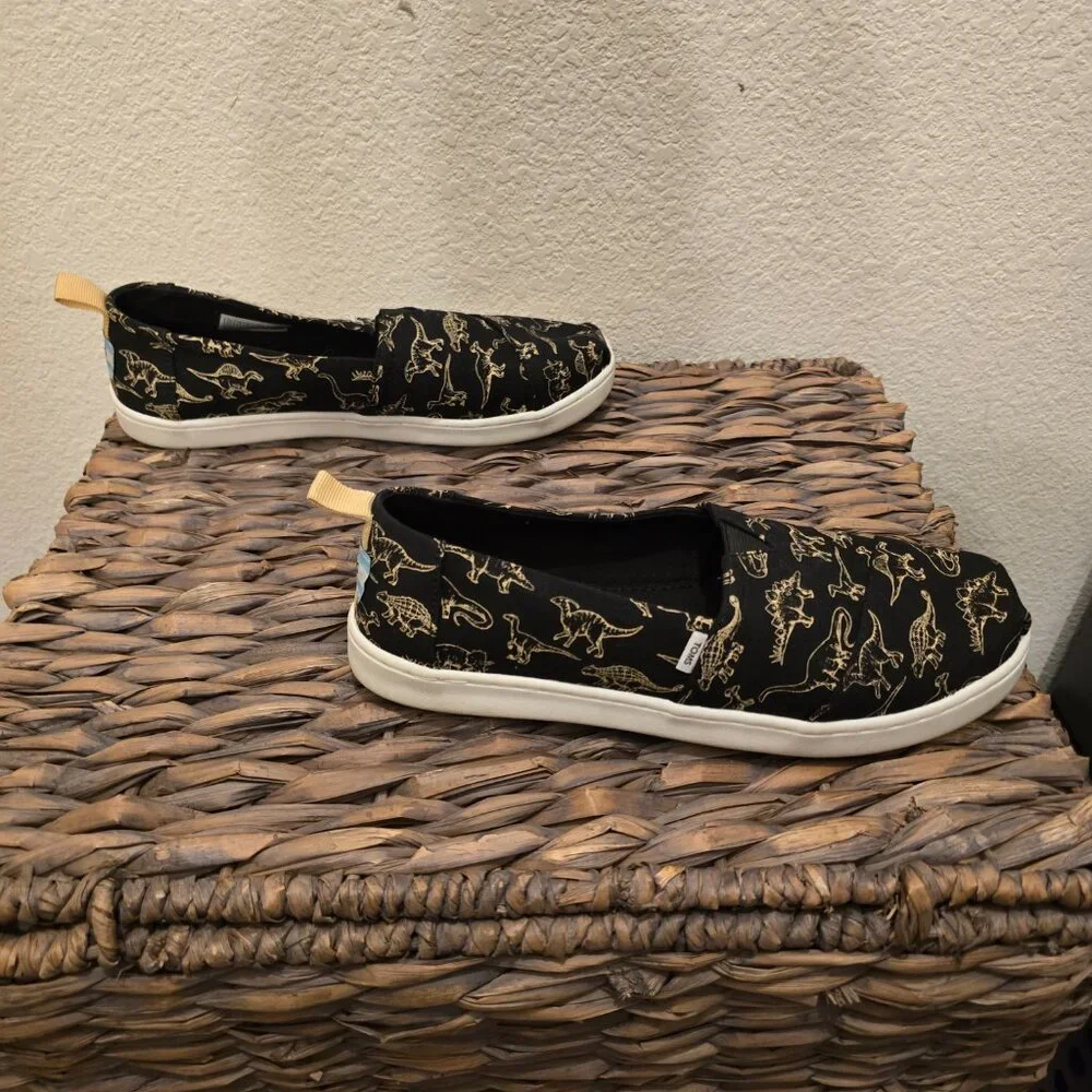 TOMS Youth Alpargata Dino Kids Shoes - Size Youth 5.5